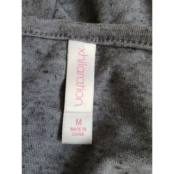 Xhilaration Gray Embellished Top Size Medium Hippie Boho Chic Artsy - Picture 4 of 6